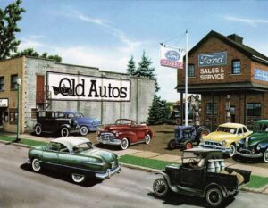 Old Autos Print – by Artist: Rudy Sparkuhl