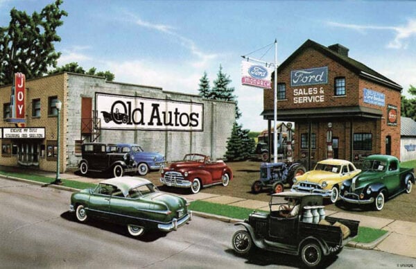 Old Autos Print – by Artist: Rudy Sparkuhl