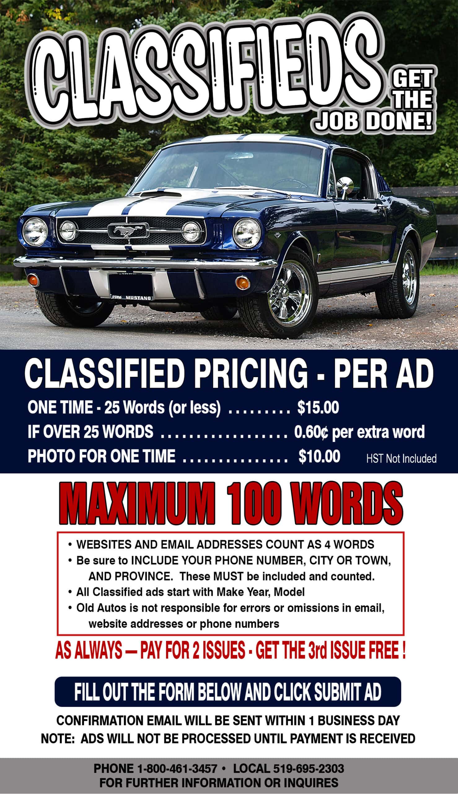 Classified Ad Pricing 2024