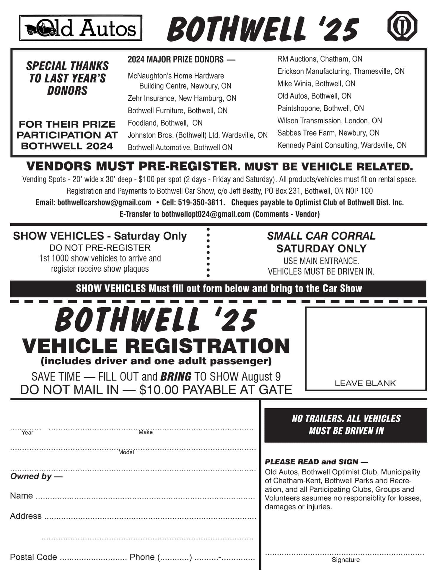 Car Show Poster (Back)