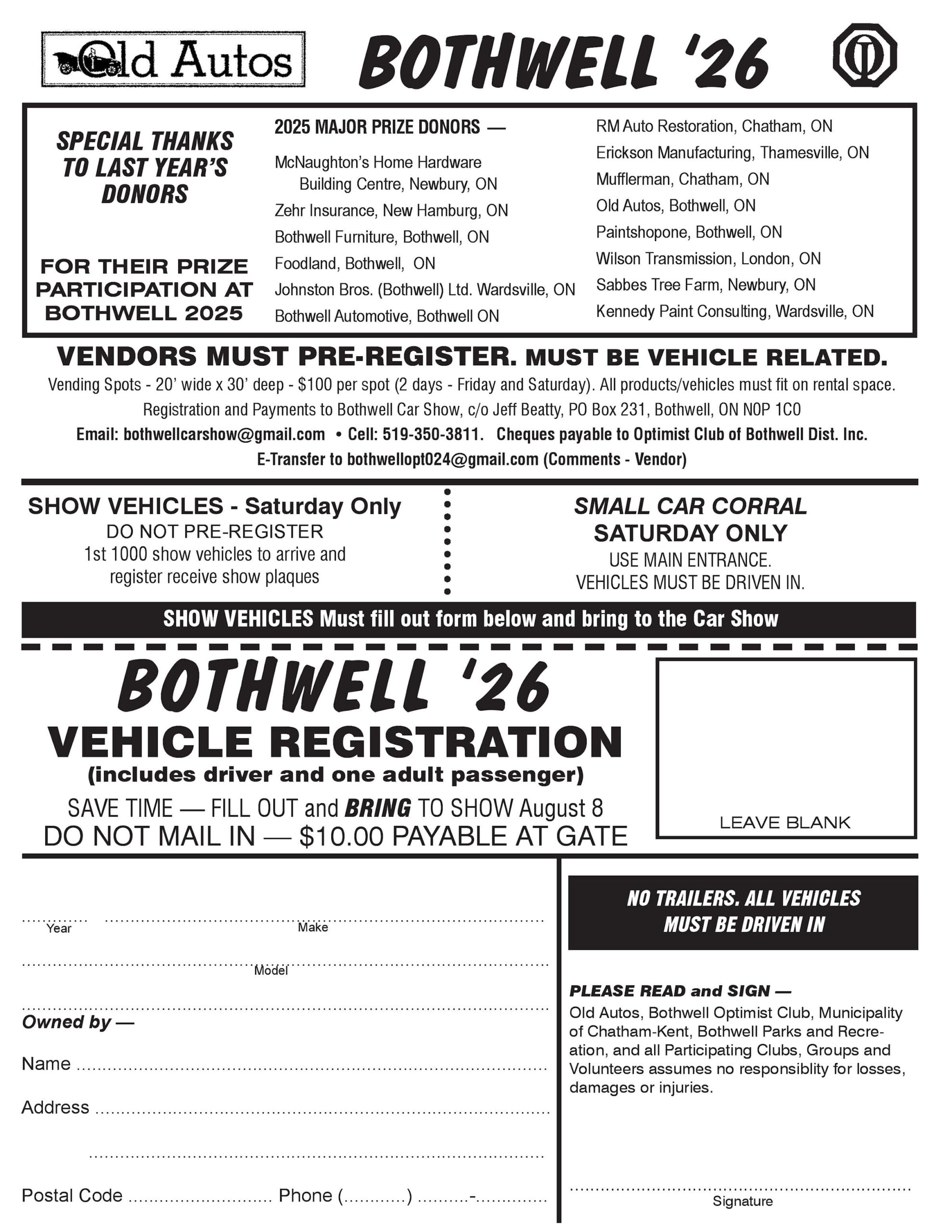Car Show Poster (Back)